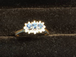 VERY UNIQUE GENUINE "NATURAL" SAPPHIRES WITH DIAMONDS RING 14K GOLD