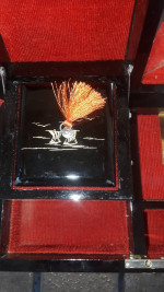 Japanese Lacquer 1950s Musical Jewerly Box, Crestline