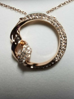 Swarovski Graceful CRY/ROS Necklace, Rose Gold Plated, 5294867-1 - NEW
