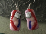 Fused glass earrings