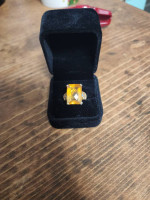 14k Gold Citrine Diamond Ring
