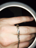 14k Gold Curb Link Bracelet 24cm