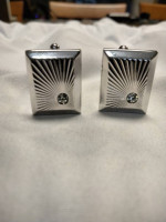 Men's cuff links and tie clip (set)