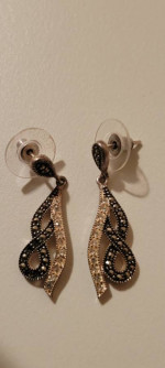 silver earrings and necklace $75 each
