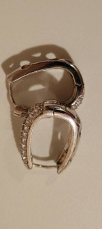 silver earrings and necklace $75 each