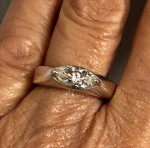 Diamonique™ Sterling Marquise East/West CZ Ring Size 6