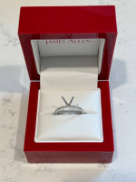 14K White Gold Engagement Ring