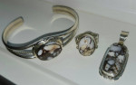 Sterling Silver Set w/ Rare Wild Horse Magnesite Stone