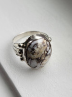 Sterling Silver Set w/ Rare Wild Horse Magnesite Stone