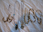 6 Necklaces in Black and Brown Tones
