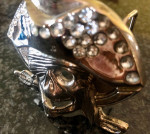SILVER BUCKLE WITH RHINESTONES