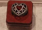 Unique Sparkling Sterling Silver Heart Ring