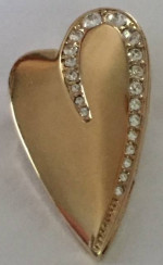 Simulated Diamond Heart Slide Pendant