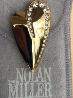 Simulated Diamond Heart Slide Pendant