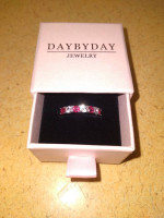Ruby and Diamond Silver Ring