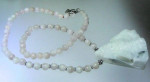 Pink Quartz & Quartz Druzy Sterling Silver Necklace