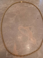 14k gold filled necklace rope chain 18 inches