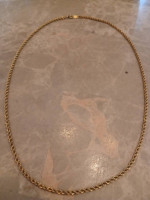 14k gold filled necklace rope chain 18 inches