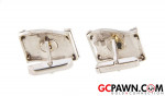 STUNNING!! Men's 14K White Gold Diamond and Star Sapphire Cufflinks