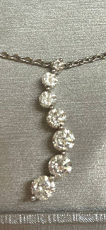 Zales Journey Diamond Necklace 1.50 CTW 14K White Gold Setting