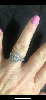 Designer Neil Lane Diamond Engagement ring set. 14K White Gold