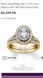 1.5 ctw Neil Lane Diamond Halo Set 14K White Gold