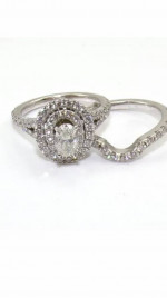 1.5 ctw Neil Lane Diamond Halo Set 14K White Gold