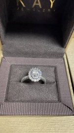 Neil Lane Oval Diamond Engagement Wedding Ring Set 14K White Gold
