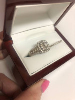 Zales his and her's diamond wedding ring set. 14K and Men's Tungsten.