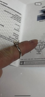 1.03 carat round certified lab grown diamond solitaire engagement ring
