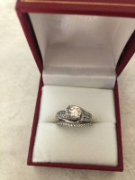 Women's Designer Diamond Engagement Wedding Ring 14K White Gold