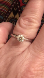 Kay’s .70 carat round diamond solitaire ring 14K white gold