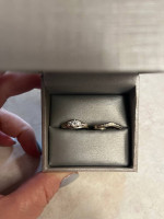 Women’s designer engagement wedding ring set. 14K