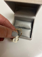 Women’s designer engagement wedding ring set. 14K