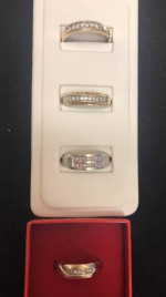 Men’s diamond wedding band rings. 10K gold