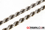 Sterling Silver 26" Rope Style Chain .925 Silver