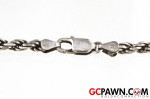 Sterling Silver 26" Rope Style Chain .925 Silver