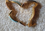 Gold painted multi stone bracelet