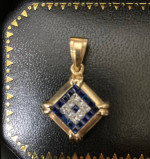 14K Sapphire and Diamond Charm