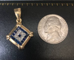 14K Sapphire and Diamond Charm