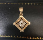 14K Sapphire and Diamond Charm
