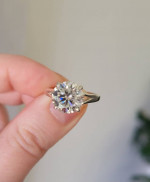 New 4ct Certified Moissanite Engagement Ring