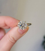 New 4ct Certified Moissanite Engagement Ring