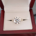 New 4ct Certified Moissanite Engagement Ring