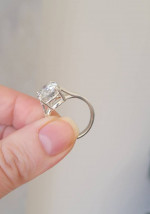 New 4ct Certified Moissanite Engagement Ring
