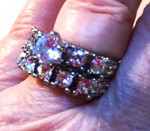 New CZ double ring, size 10