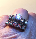 New CZ double ring, size 10