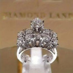 New CZ double ring, size 10