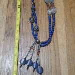 Beautiful Lapis & Natural Stone Prayer Beads Necklace / Decor