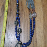 Beautiful Lapis & Natural Stone Prayer Beads Necklace / Decor